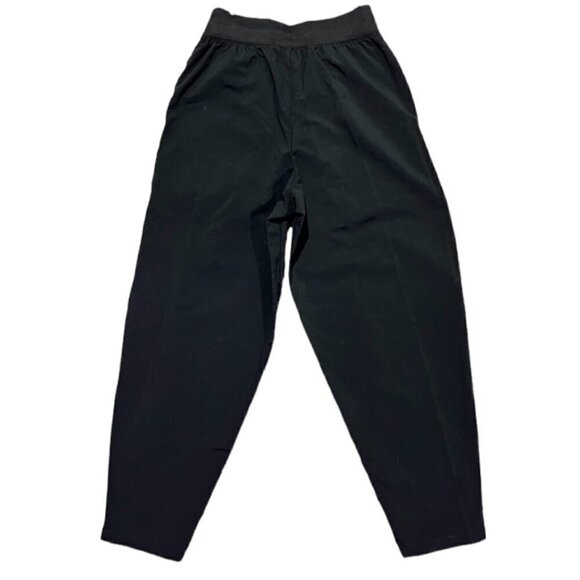 Nike NWOT Women's Sportswear Essential Woven Black Fleece Jogger High Rise Pants - Picture 11 of 14